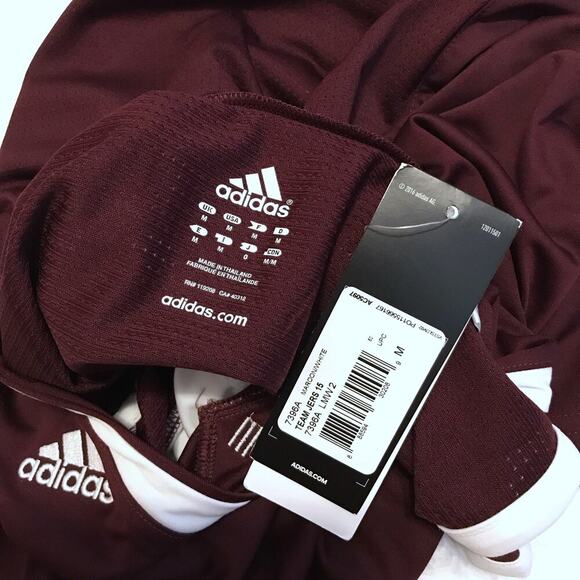Adidas NWT Maroon Generic Team Jersey Men M - Picture 8 of 10